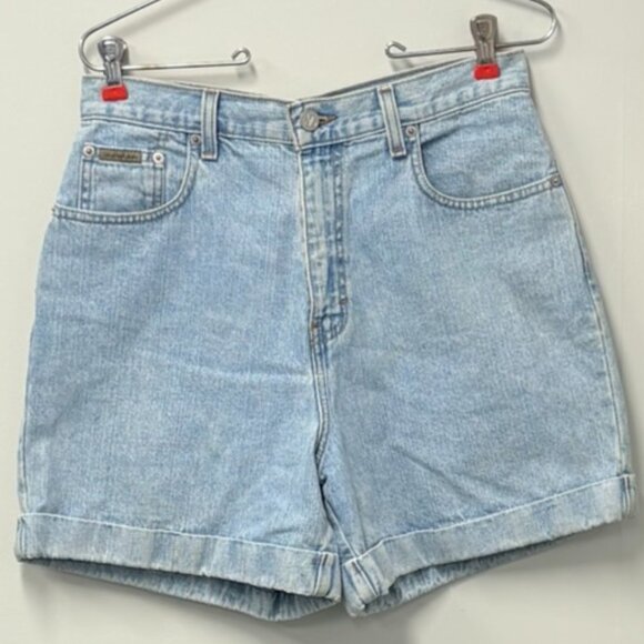 Calvin Klein Womens Size 10 Cuff Short Enzyme Wash Denim Shorts Vintage 90s - Picture 4 of 12
